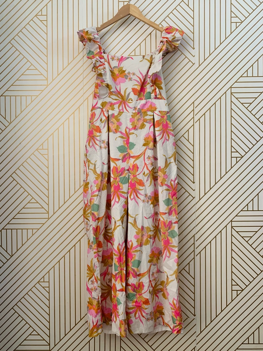 Taylor 100% Cotton wide leg floral jumpsuit flutter boho bohemian cottagecore